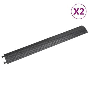 vidaXL Rampe za za&scaron;titu kabela 2 kom 98,5 cm crne