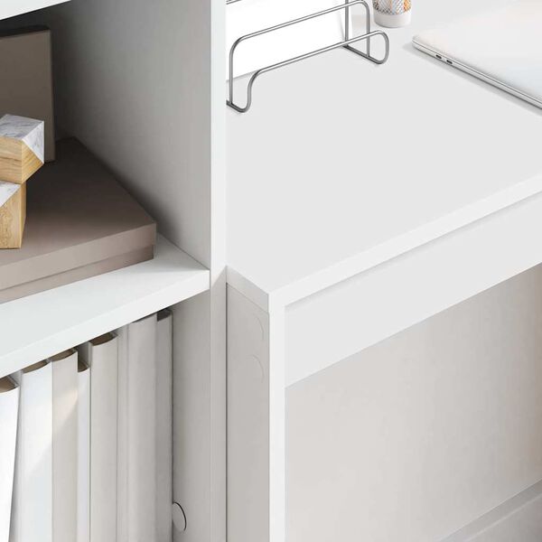 vidaXL Stol s ladicama 2 pcs Bijelo