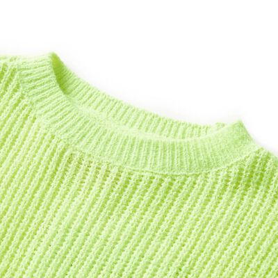 Dječji džemper pleteni neonskožuti 92