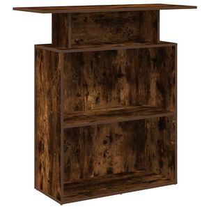 vidaXL Recepcijski stol dimljeni hrast 100x40x104 cm konstruirano drvo