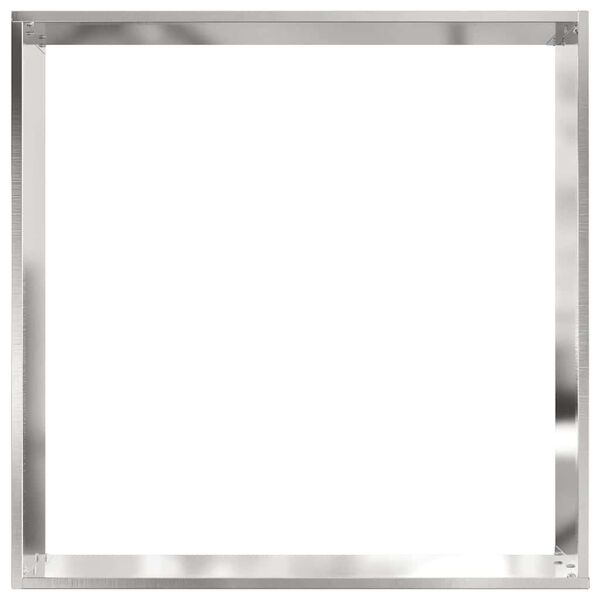 vidaXL Ograda oko Travnjaka Srebrno 50 x 50 x 13 cm Nehrđajući čelik