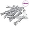 vidaXL Potvrđivački vijci 12 kom. Srebrno &Oslash;7 x 58 mm Metal