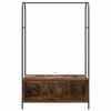 vidaXL Stalak za odjeću s pohranom Smeđi hrast 100 x 44 x 160 cm