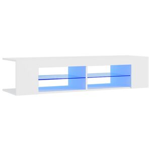 vidaXL TV ormarić s LED svjetlima bijeli 135 x 39 x 30 cm