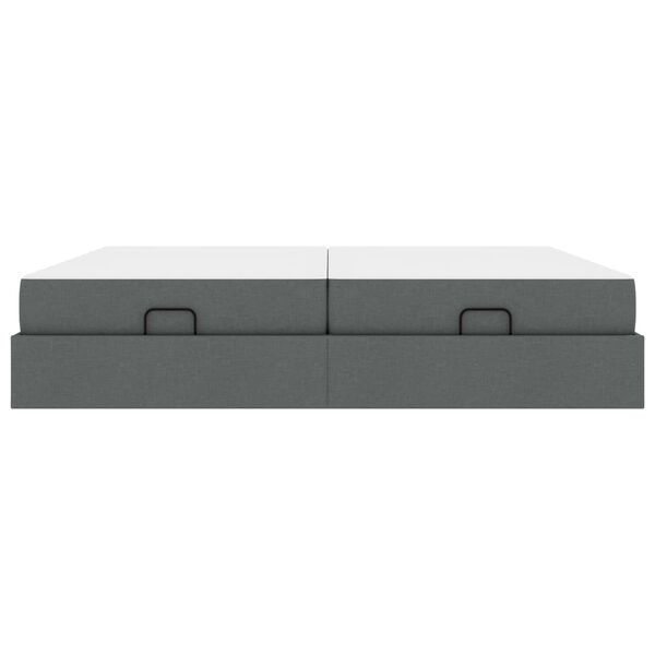 vidaXL Okvir kreveta s madracem s madracem 2 pcs Siva nijansa tkanina