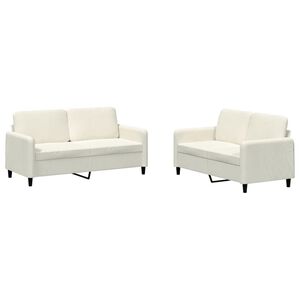 vidaXL 2-dijelni set sofa krem bar&scaron;unasti