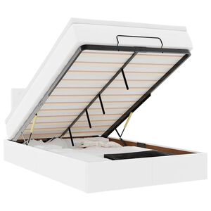 vidaXL Otomanski okvir kreveta s madraca bijeli 120x190cm umjetna koža