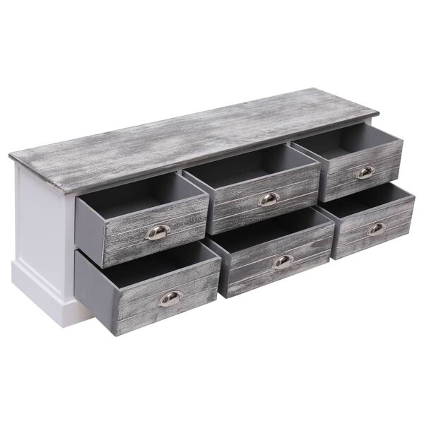 vidaXL Klupa za hodnik siva 115 x 30 x 40 cm drvena