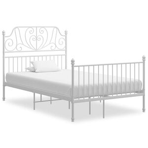 vidaXL Okvir za krevet bijeli metalni 120 x 200 cm