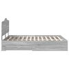 vidaXL Krevetna konstrukcija s uzglavljem Siva Sonoma 150 x 200 cm