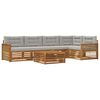 vidaXL Set vanjskih sofa s jastukom 6 pcs Prirodna i svjetlosiva