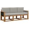vidaXL Set vanjskih sofa 3 kom. Prirodna i svjetlosiva