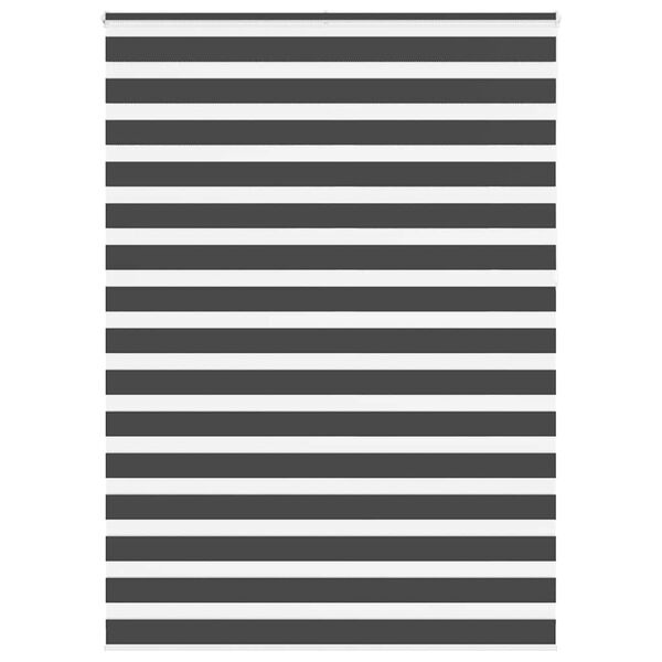 vidaXL Zavjesa zebra crna 165x230 cm &scaron;irina tkanine 160,9 cm poliester