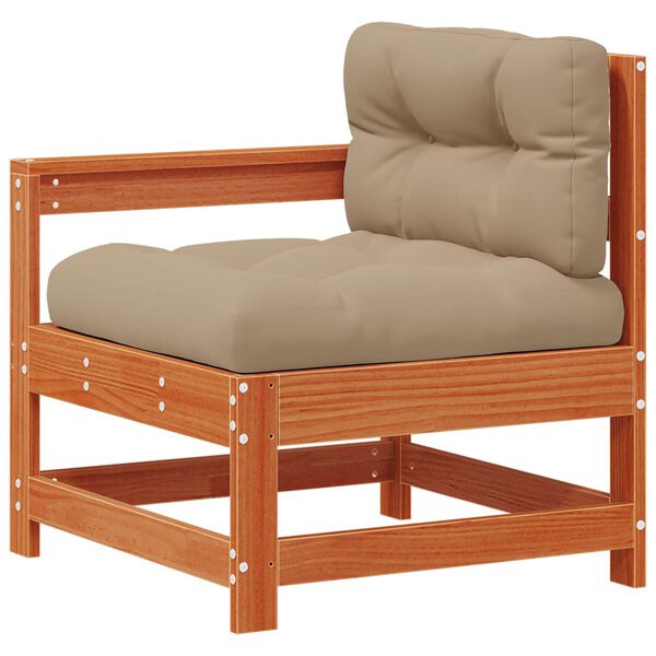 vidaXL Set lounge namje&scaron;taja za vrt 6 pcs Vosak Smeđa Masivna borovina