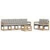 vidaXL Set vanjskih sofa 7 kom. Bijela i svjetlosiva