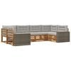 vidaXL Set vanjskih sofa 6 kom. Prirodna i svjetlosiva