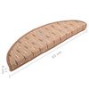 vidaXL Tepisi za stepenice 15 kom smeđi 65x21x4 cm