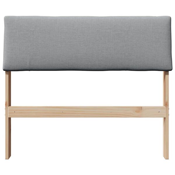 vidaXL Tapecirani uzglavlje Svijetlo siva 100 cm Čvrsto borovo drvo