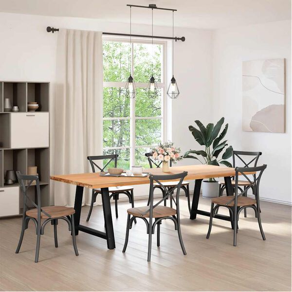 vidaXL Noge za blagovaonski stol A-oblika 2 kom Crne 100 x (72-73) cm Čelik