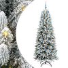 vidaXL Umjetno božićno drvce Bijela 210 cm PVC, plastika, čelik i PE