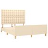 vidaXL Okvir za krevet bez madraca krem 140 x 190 cm od tkanine