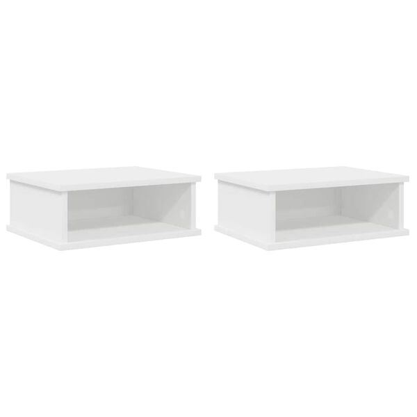 vidaXL Noćni ormarić 2 pcs Bijelo 40 x 31 x 15 cm Konstruirano drvo