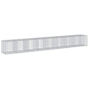vidaXL Gabionska ko&scaron;ara s poklopcem 850x100x100 cm pocinčano željezo