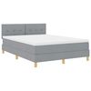 vidaXL LED Box Spring Krevet Svijetlo siva 160 x 200 cm tkanina