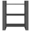 vidaXL Ormarić za knjige / pregrada sivi 80 x 35 x 91 cm od borovine