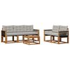 vidaXL Set vanjskih sofa 6 kom. Prirodna i svjetlosiva