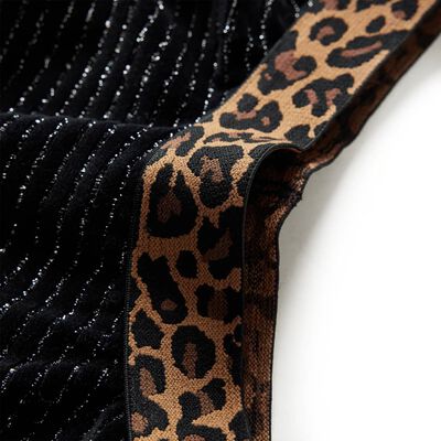 Dječja suknja s uzorkom leoparda na pojasu crna 92