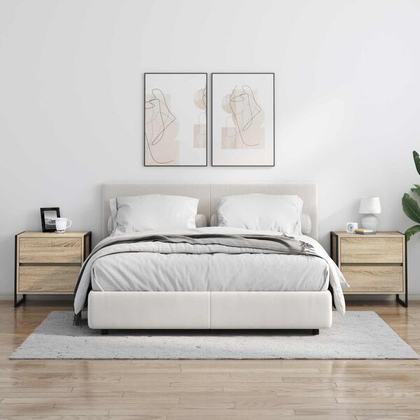 vidaXL Noćni ormarić Sonoma 50 x 39.5 x 50 cm Konstruirano drvo