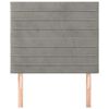 vidaXL Uzglavlje svijetlosivo 90x5x118/128 cm baršunasto