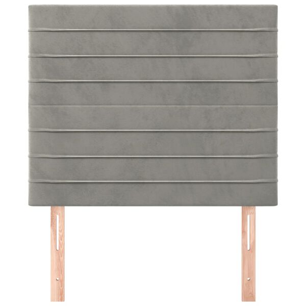 vidaXL Uzglavlje svijetlosivo 90x5x118/128 cm baršunasto