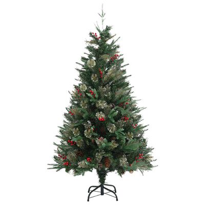 vidaXL Božićno drvce sa šiškama zeleno 150 cm PVC i PE