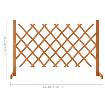 vidaXL Vrtna rešetkasta ograda narančasta 120 x 90 cm masivna jelovina