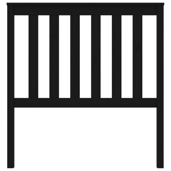 vidaXL Uzglavlje za krevet crno 96 x 6 x 101 cm od masivne borovine