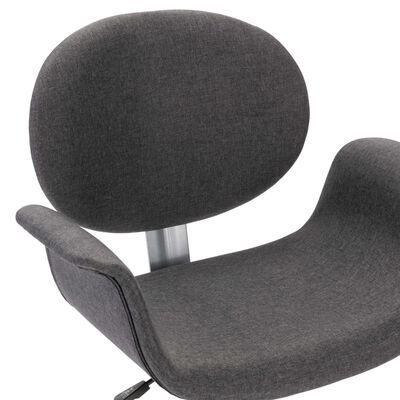 vidaXL Okretna uredska stolica od tkanine siva
