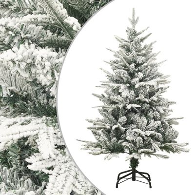 vidaXL Umjetno božićno drvce sa snijegom zeleno 120 cm PVC i PE