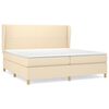 vidaXL Krevet s oprugama i madracem krem 200 x 200 cm od tkanine