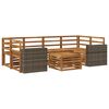 vidaXL Set vanjskih sofa 7 pcs Prirodna Čvrsto drvo akacije