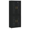vidaXL Visoka komoda crni 69,5x34x180 cm konstruirano drvo