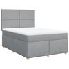 vidaXL Krevet box spring s madracem svjetlosiva 160x200 cm tkanina