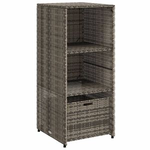 vidaXL Vrtni ormarić za pohranu sivi 50x55x115 cm od poliratana