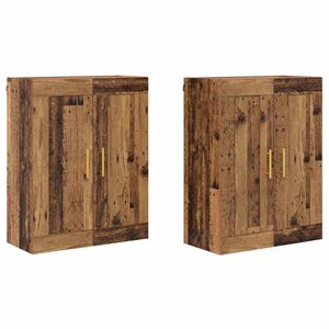 vidaXL Kabinetski zidni 2 kom. Staro drvo 69,5 x 34 x 90 cm