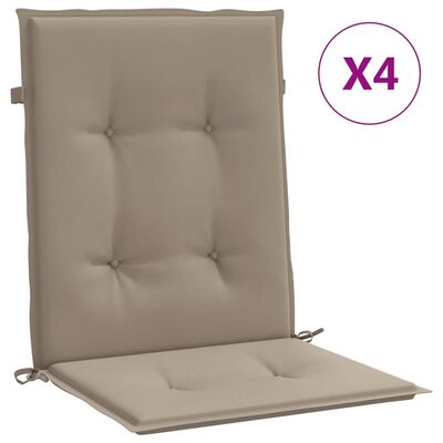 vidaXL Jastuci za vrtne stolice 4 kom smeđesivi 100x50x3 cm od tkanine