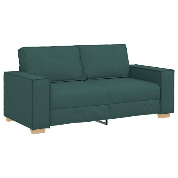vidaXL Dvosjed Sofa Tamnozelena 140 cm Tkanina