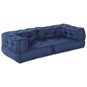 vidaXL Modularna sofa 3 kom. Tkanina Indigo 140 x 70 x 36 cm