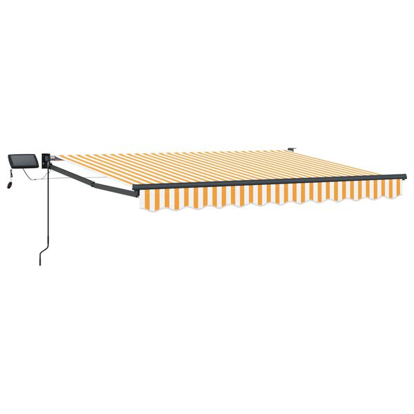 vidaXL Ručna zlačivna tenda s LED diodama 3,5 x 2,5 m