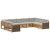 vidaXL Set vanjskih sofa 9 kom. Prirodna i svjetlosiva